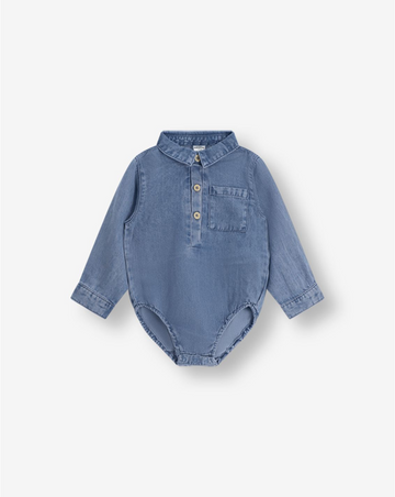 Woven Bodysuit With Pocket WB1